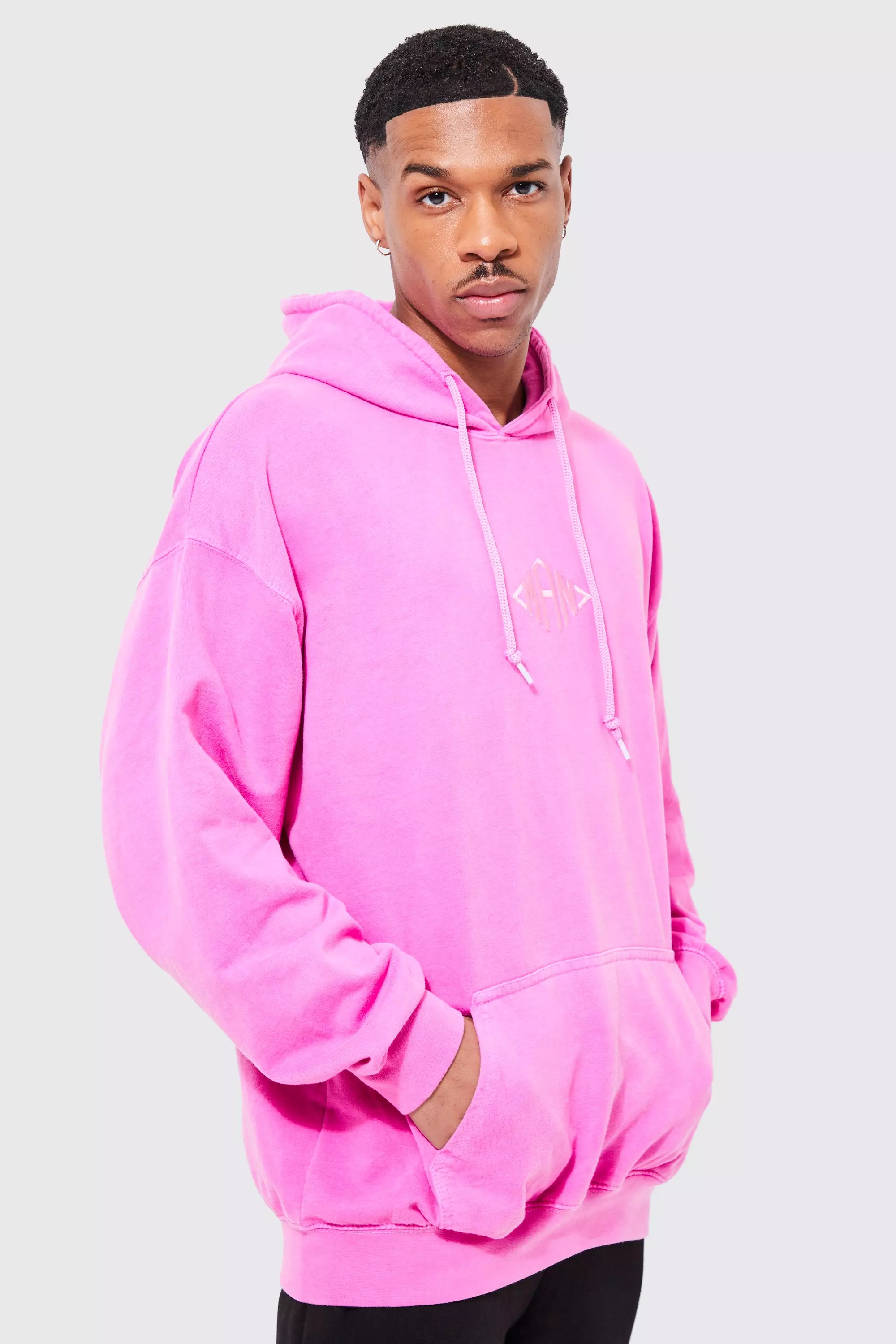 Pink hoodies store for mens